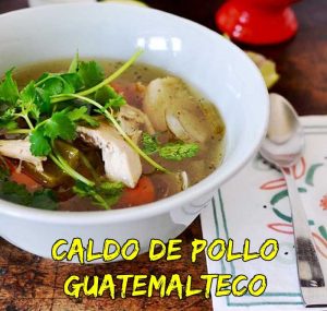 receta caldo de pollo guatemalteco