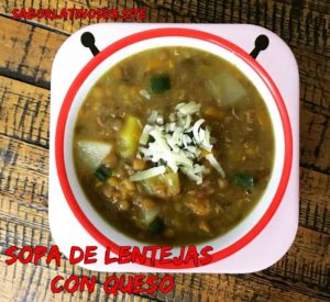 receta SOPA DE LENTEJAS CON QUESO Ecuatoriana